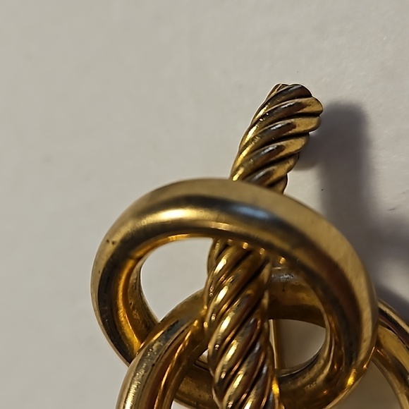 W. GERMANY Vintage Knotted Goldtone Brooch - Picture 3 of 6